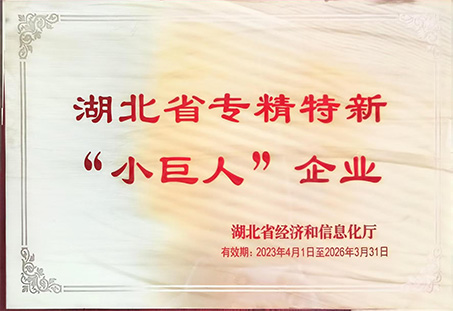 山立公司被认定为“湖北省专精特新小巨